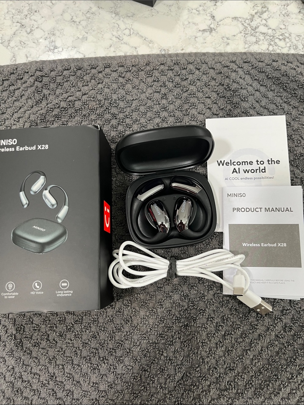 MINISO Wireless Earbud X28 True Wireless Earbuds - Black